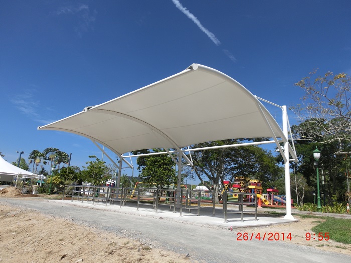 Royal Brunei film structure of Jerudong Park rest pavilion